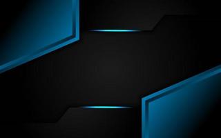 Modern black background combination with line blue vector