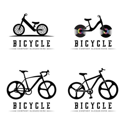 Bike Logo Icon Vector, vehicle for sports, racing, casual, downhill, retro template