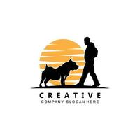 perro logo icono vector, leal y lindo animal, inspiración, plantilla