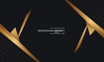 Modern abstract background black and golden luxury concept vector