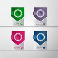 colorful set of buttons perfect for aplication developer vector
