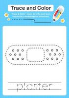 Trace and Color worksheets with the elements vector