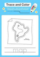 Trace and Color worksheets with the elements vector