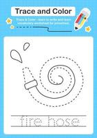 Trace and Color worksheets with the elements vector