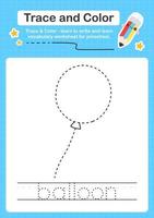 Trace and Color worksheets with the elements vector