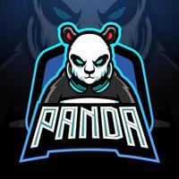 Panda gaming esport logo mascot design vector