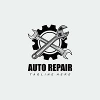 diseño de logotipo de reparación de automóviles adecuado para pegatinas y pantallas de logotipo de empresa vector