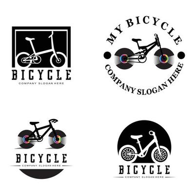 Bike Logo Icon Vector, vehicle for sports, racing, casual, downhill, retro template