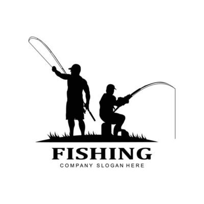 Free man fishing - Vector Art