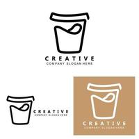 Beans And Coffee Cup Logo Template vector icon design