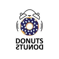 diseño de vectores de alimentos suaves donuts dulces redondos que a todos les encantan los niños o adultos, adecuados para empresas, pegatinas, serigrafía, desolladores
