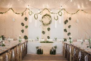 Wedding Setup, floral decorations, Hand Made simple decor photo