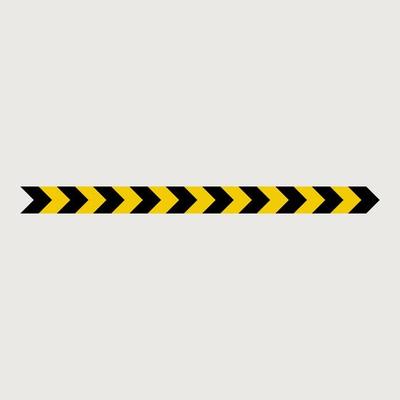 Seamless design black yellow arrow do not entry sign tape illustration, police line, warning safety danger line vector