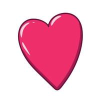 Pink heart love vector