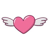 A heart with wings vector