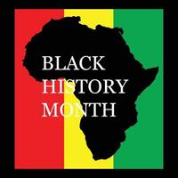 vector de icono del día de la historia negra, plantilla de bandera africana, póster de fondo