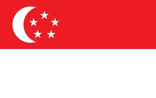 Flag of Singapore vector illustration. Original proportion.