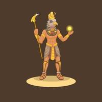 Horus God Egypt mythological figure character illustration vector