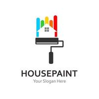 logotipo de pintura de la casa vector