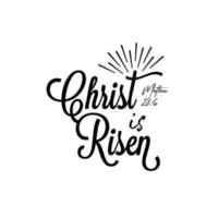 Bible verse He has risen, vector illustration