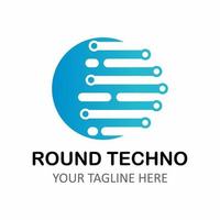 round tech vector logo