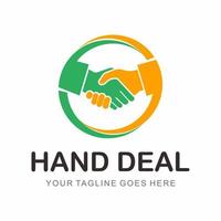 Hands Shake vector logo