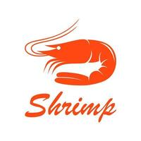 shrimp logo vector