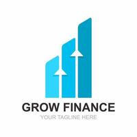 grow finance abstract logo vector