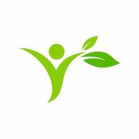 green health leaf logo vector