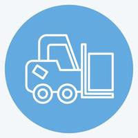 Icon Forklift. suitable for Education symbol. blue eyes style. simple design editable. design template vector. simple illustration vector