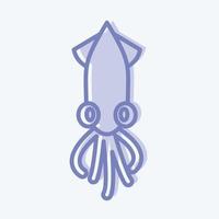 Icon Squid. suitable for Meat. two tone style. simple design editable. design template vector. simple illustration vector