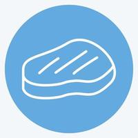 Icon Steak. suitable for Meat. blue eyes style. simple design editable. design template vector. simple illustration vector