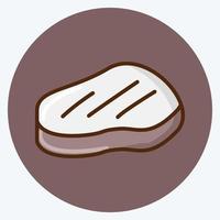 Icon Steak. suitable for Meat. flat style. simple design editable. design template vector. simple illustration vector