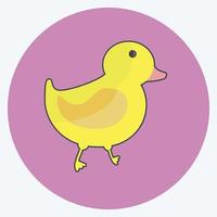 pato icono. adecuado para el símbolo animal. vector