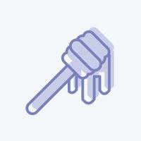 Icon Honey Dipper. suitable for Bee Farm. two tone style. simple design editable. design template vector. simple illustration vector