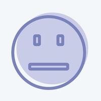 Icon Emoticon Straight Face. suitable for Emoticon symbol vector