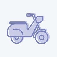 Icon Scooter. suitable for Education symbol. two tone style. simple design editable. design template vector. simple illustration vector