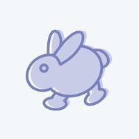 Icon Rabbit. suitable for Meat. two tone style. simple design editable. design template vector. simple illustration vector