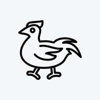 icono de pollo. apto para carne. estilo de línea diseño simple editable. vector de plantilla de diseño. ilustración sencilla