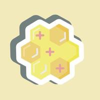 pegatina propóleo. apto para granja de abejas. diseño simple editable. vector de plantilla de diseño. ilustración sencilla