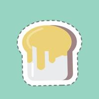 Sticker line cut Honey Jam. suitable for Bee Farm. simple design editable. design template vector. simple illustration vector