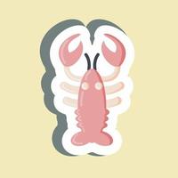 Sticker Lobster. suitable for Meat. simple design editable. design template vector. simple illustration vector