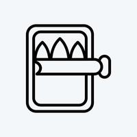 Icon Canned. suitable for Meat. line style. simple design editable. design template vector. simple illustration vector