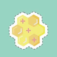 Sticker line cut Propolis. suitable for Bee Farm. simple design editable. design template vector. simple illustration vector