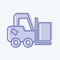 Icon Forklift. suitable for Education symbol. two tone style. simple design editable. design template vector. simple illustration vector