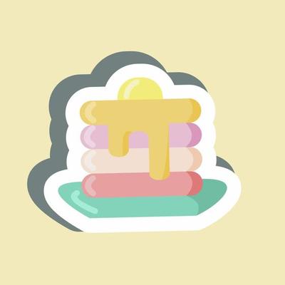 Sticker Pancake. suitable for Bee Farm. simple design editable. design template vector. simple illustration