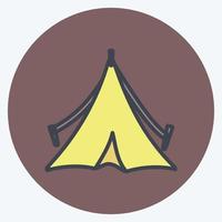 Icon Tent. suitable for Wild West symbol. vector