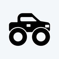 Icon Monster Truck. suitable for Education symbol. glyph style. simple design editable. design template vector. simple illustration vector