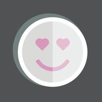 Sticker Emoticon Love. suitable for Emoticon symbol vector