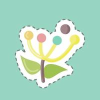 Sticker line cut Pollen. suitable for Bee Farm. simple design editable. design template vector. simple illustration vector